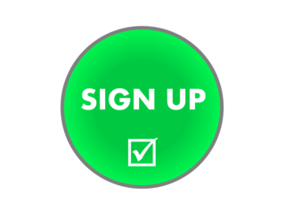 Dekoratives Bild mit dem Text auf grünem Grund: Sign up